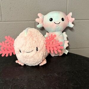 Set of two Stuffed Axolotl Plushes